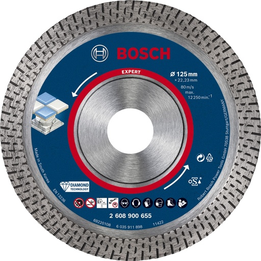 [707247] Bosch EXPERT HardCeramic Diamant cutting disk 125x22.23x1.4x10