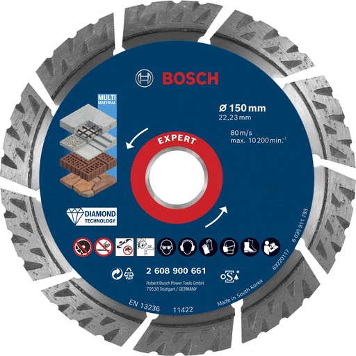 [707254] Bosch EXPERT Multi Material Diamant 150x22.23x2.4x12