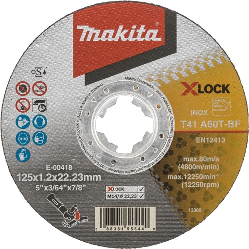 [807494] Makita E-00418 cutting disk 125x1,2mm INOX