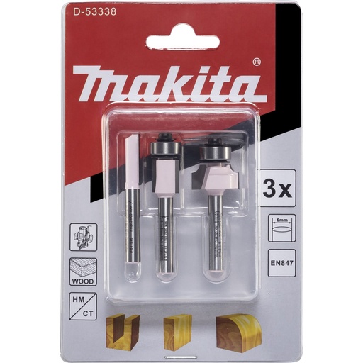 [145072] Makita Fräser-Set 3-tlg. 6mm
