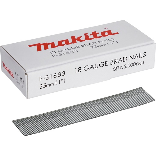[688368] Makita Gauge Brad Nails 1,2x25mm F-31883  5000 pcs.