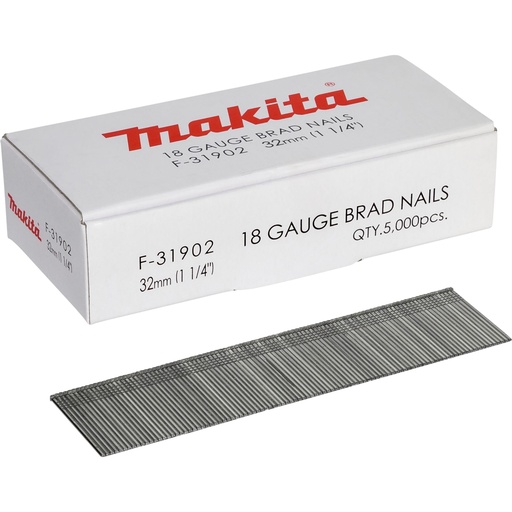 [688382] Makita Gauge Brad Nails 1,2x32mm F-31902  5000 pcs.