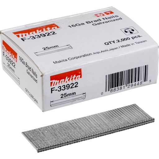 [688410] Makita Gauge Brad Nails 1,6x25mm F-33922  2000 pcs.