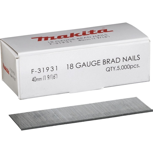 [807613] Makita F-31931 Gauge Brad Nails 40mm