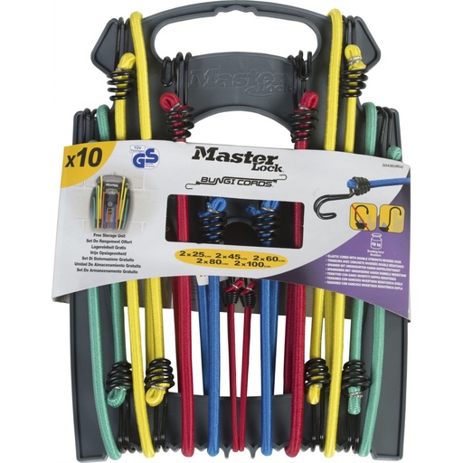 [675866] 10x1 Master Lock Twin Wire Elastic Cords   3043EURDAT