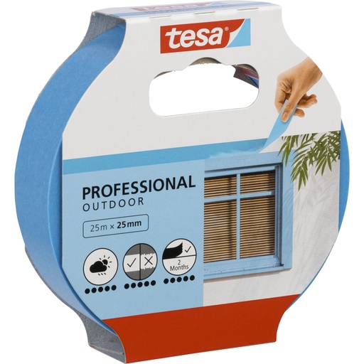 [856102] Tesa Masking Tape 25m x 25mm Preci.outdoor Blue 04440