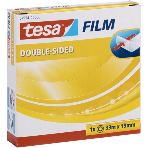 [855920] Tesa Double Sid. Tape 33m x 19mm transparent 57954