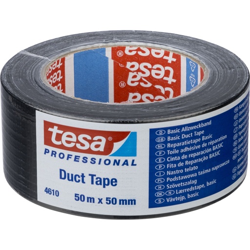 [855934] Tesa Duct Tape  50m x 50mm black 04610