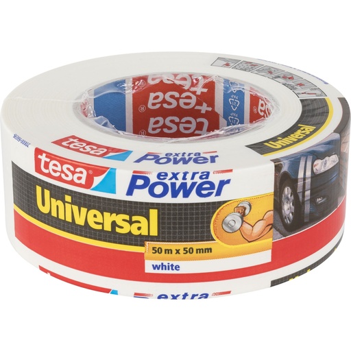 [855955] Tesa Duct Tape 50m x 50mm extra Power white 56389