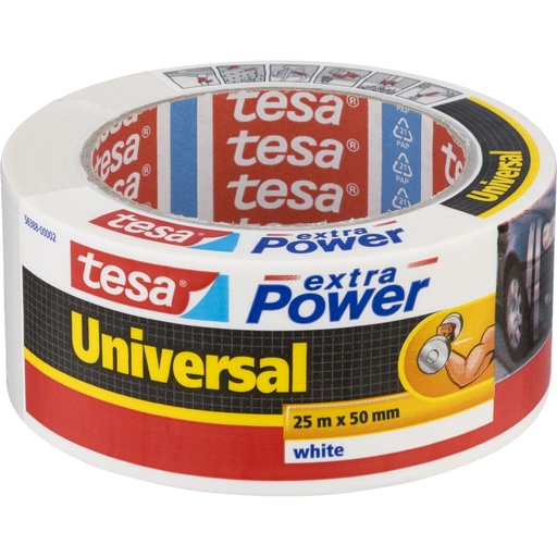 [856004] Tesa Duct Tape 25m x 50mm extra Power white 56388
