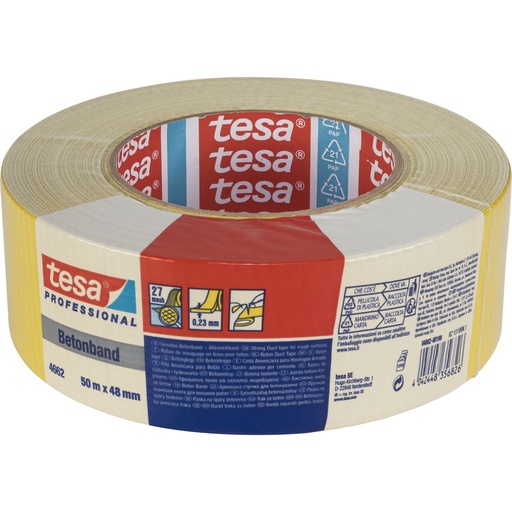 [856032] Tesa Duct Tape 50m x 18mm Prof.yellow 04662