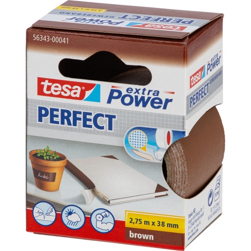 [894147] Tesa Gewebekleb. 2,75m x 38mm extra Power braun Perfekt 56343