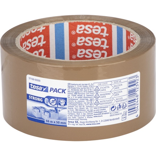 [164007] Tesa Packband strong 66m x 50mm braun 57168