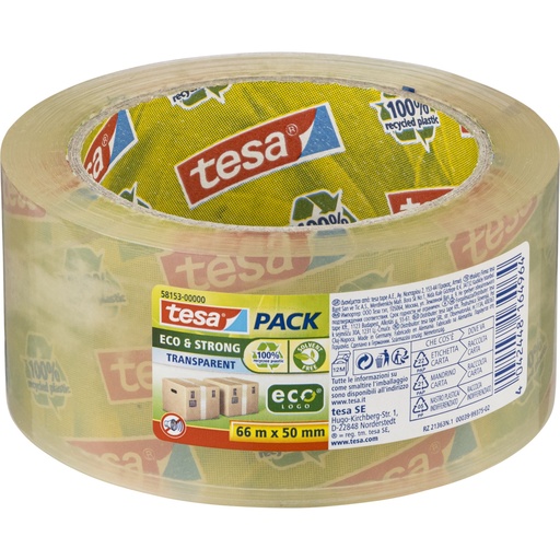 [856214] Tesa Packaging Tape 66m x 50mm Eco&Strong transparent 58153