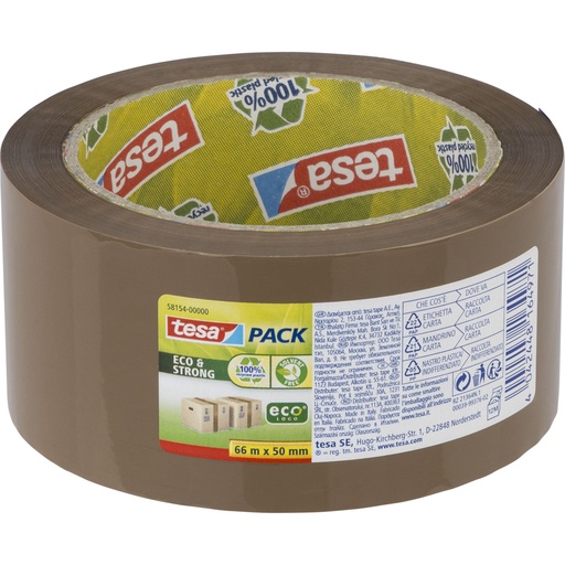 [856228] Tesa Packaging Tape 66m x 50mm Eco&Strong brown 58154