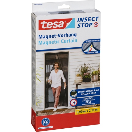 [894231] Tesa 55384 2,1m x 0,9m self-closing magnetic curtain
