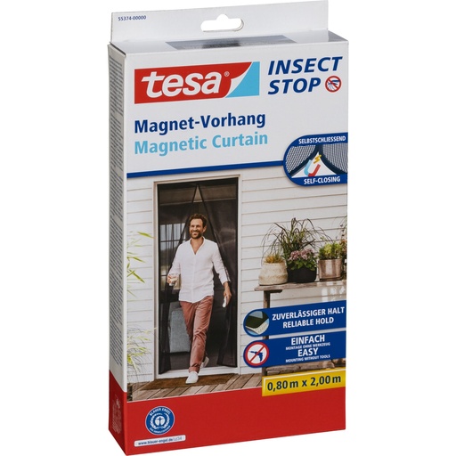 [894273] Tesa Insect Stop 55374 Magnetic Curtain 0,8x2,0m anthracite