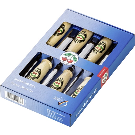 [433330] Kirschen Firmer Chisel Set  6pcs 1111 SB in display box  1111000
