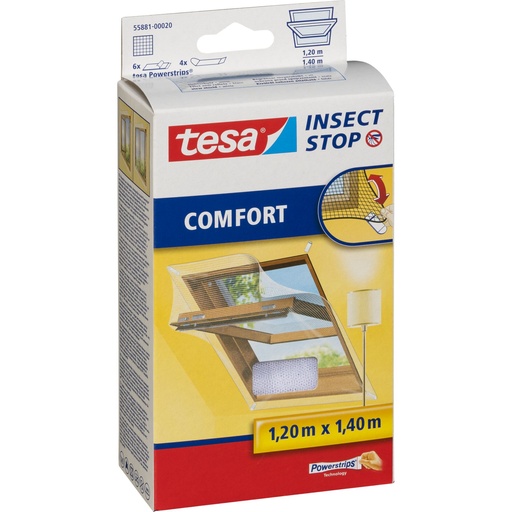 [894322] Tesa Insect Stop Roof Window 1,2 X 1,4m white 55881