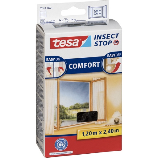 [894343] Tesa Fliegengitter Fenster klett 1,2X2,4m schwarz 55918