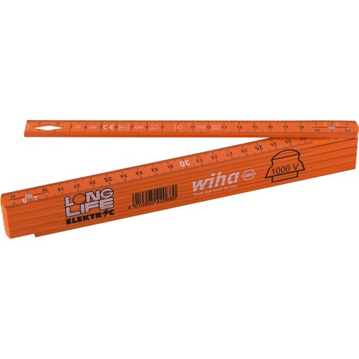 [897801] Wiha Elektriker Gliedermaßstab Longlife 2 m metrisch