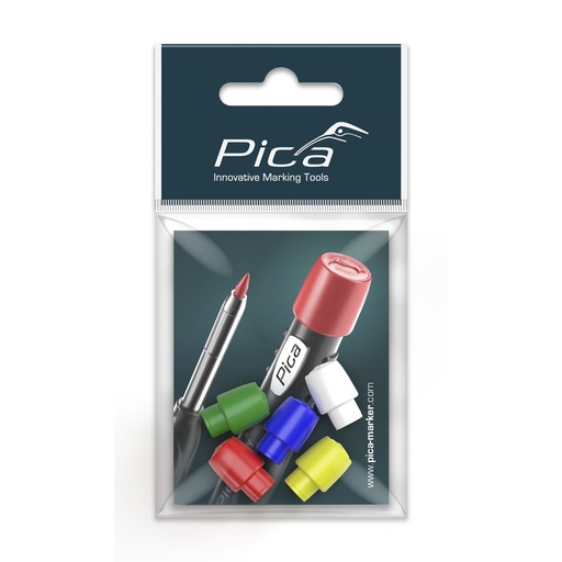 [834430] Pica Accessory Set Coloured Caps for Pica-Dry