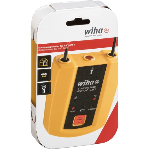 [897794] Wiha Durchgangsprüfer bis 400 V AC, CAT II inkl. 2x AAA-Batterie