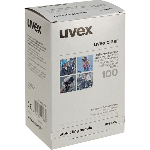 [645059] uvex lens cleaning towelettes 100 pcs.