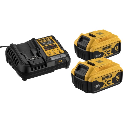 [860827] DeWalt DCB1104P2-QW 2x 18V 5Ah Battery Set