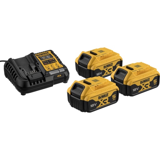 [860834] DeWalt DCB1104P3-QW 3x 18V 5Ah Battery Set