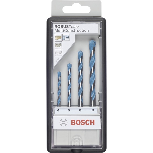 [599699] Bosch 4pcs Robustline CYL-9 MultiConstruction Set: 4-8mm
