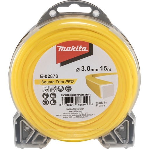 [144505] Makita Mähfaden 4kant 3,0mmx15m