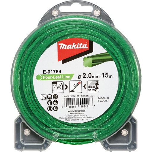 [806199] Makita E-01769      Mowing String Four Leaf 2,0mmx15m