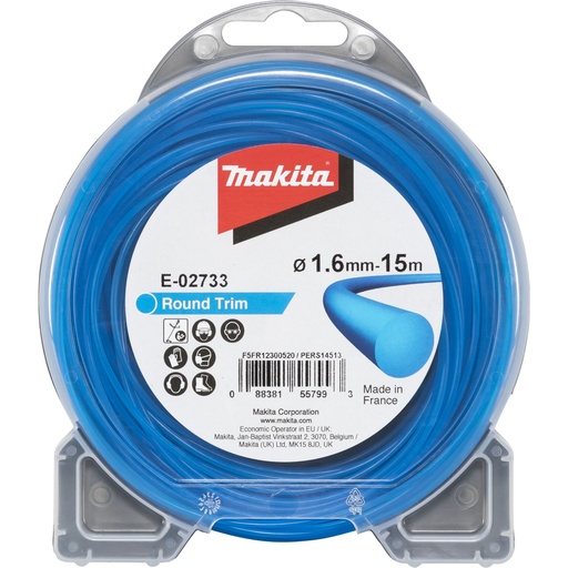 [806220] Makita E-02733 Mowing String round 1,6mmx15m