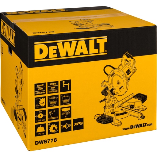 [464375] DeWalt DWS778-QS Mitre Saw  250 mm 1850 Watt