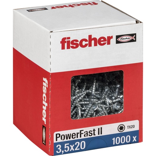 [835837] Fischer PowerFast II 3,5x20 SK TX VG blvz 1000