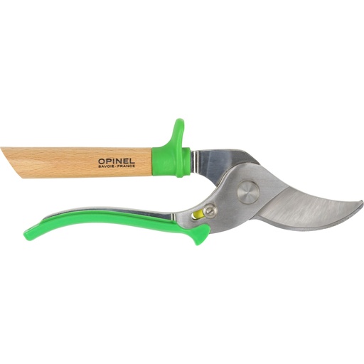 [618774] Opinel Hand Pruner Meadow Beech Wood / Green