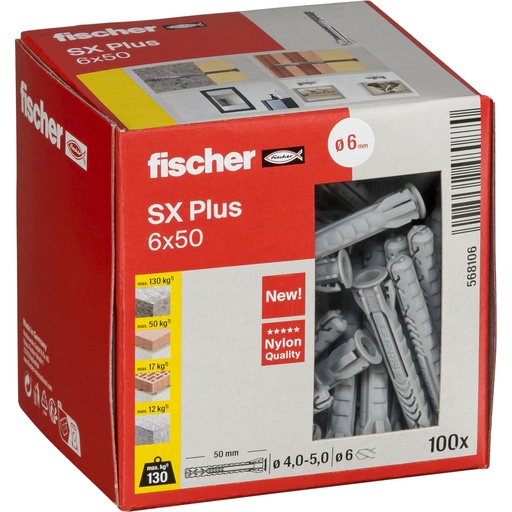 [852875] Fischer plug SX Plus 6x50 100 pcs.