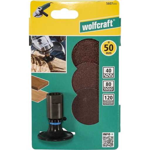 [159702] Wolfcraft Schleifscheibensatz Schleifmaschinen 50mm, 4p. 50mm