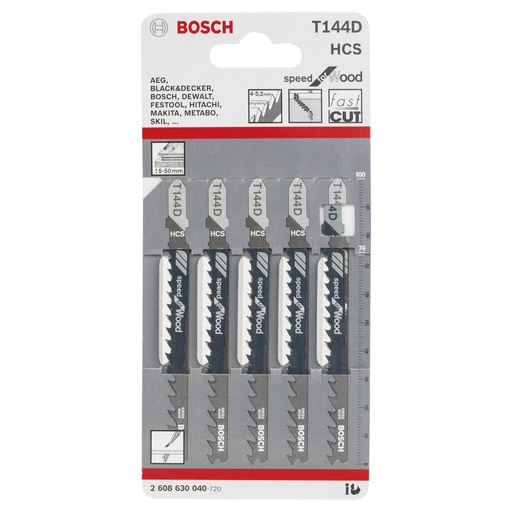 [545141] Bosch 5 jigsaw blades T 144 D