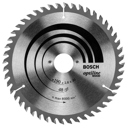 [444383] Bosch Circular Saw Blade Optiline Wood 190 x 30 48D