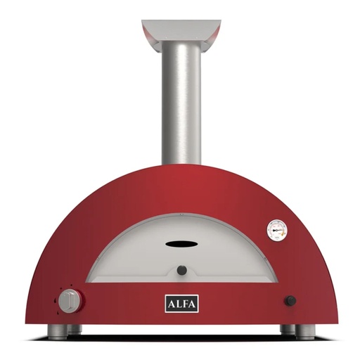 [152849] Alfa Forni Moderno 2 Pizze Hybrid Pizza Oven antique red