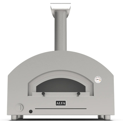 [152905] Alfa Forni Futuro 2 Pizze Hybrid silver black