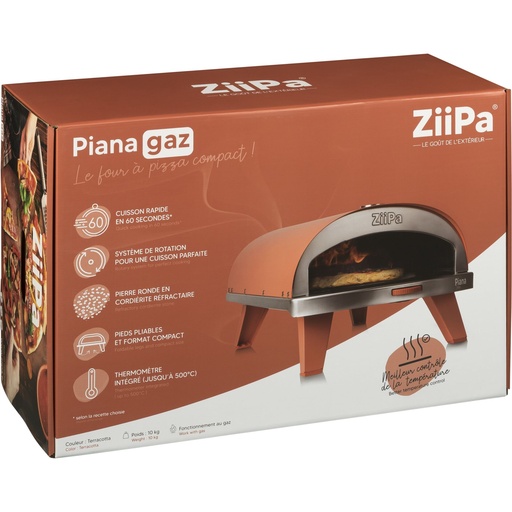 [878747] ZiiPa Piana Gas Pizza Oven Terracotta