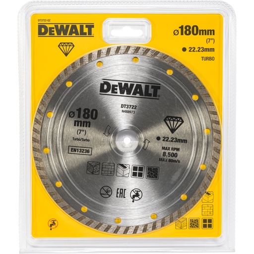 [207988] DeWalt DT3722-QZ Diamant-Trennscheibe 180mm