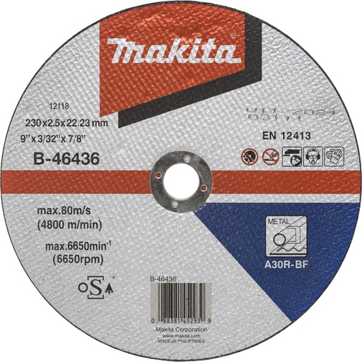 [807515] Makita B-46436 cutting disk 230x2,5mm steel