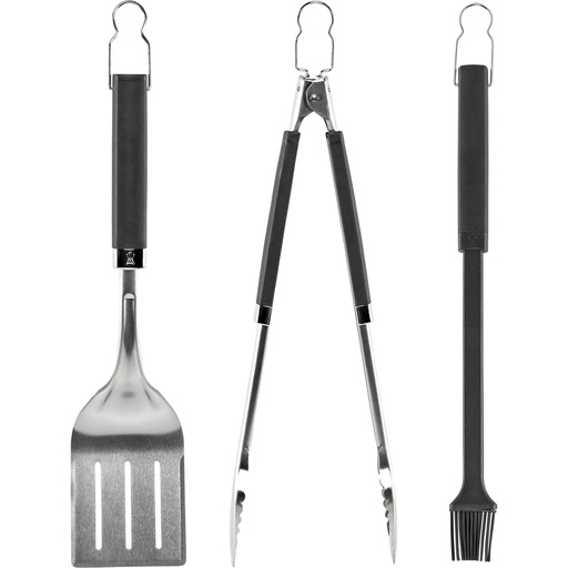 [728926] Weber Grill Cutlery Precision 3 pcs, Stainless Steel black