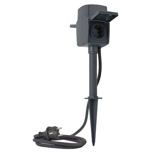 [443284] REV Link2Home Außen-Steckdose m Erdspieß 2-fold
