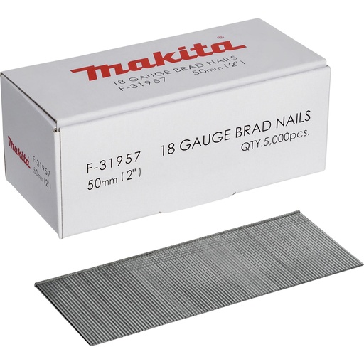 [688403] Makita Gauge Brad Nails 1,2x50mm F-31957  5000 pcs.