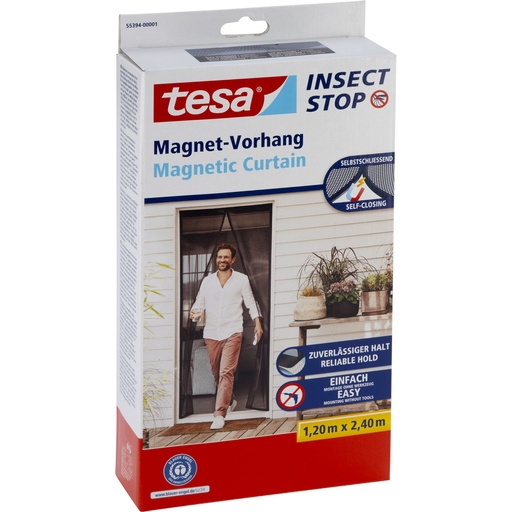 [163979] Tesa Insect Stop Magnet. curtain for door XL 1,2x2,4m anthracite